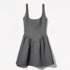 BERSHKA SERIES rochie cu fusta voluminoasa cu efect de neopren BERSHKA SERIES rochie cu fusta voluminoasa cu efect de neopren