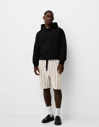 Bermuda jacquard cu dungi
