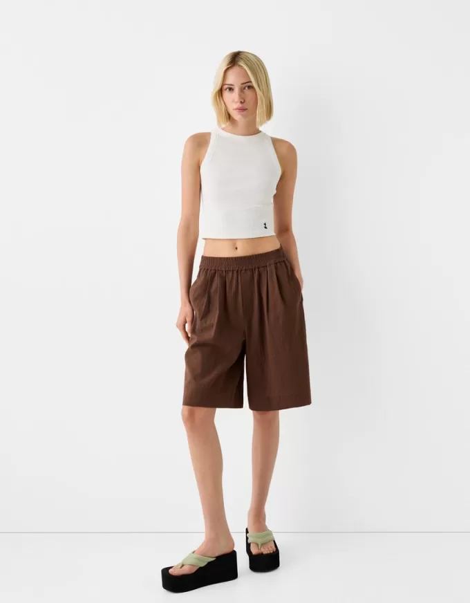 Bermude din bumbac rustic Bermude din bumbac rustic