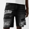 Bermude din denim imprimate Bermude din denim imprimate