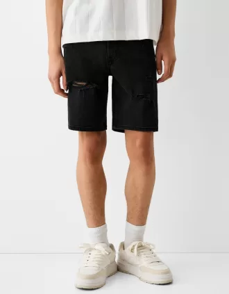 Bermude din denim rupte