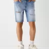 Bermude din denim rupte Bermude din denim rupte