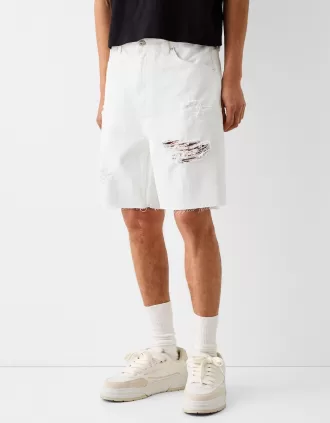 Bermude din denim rupte