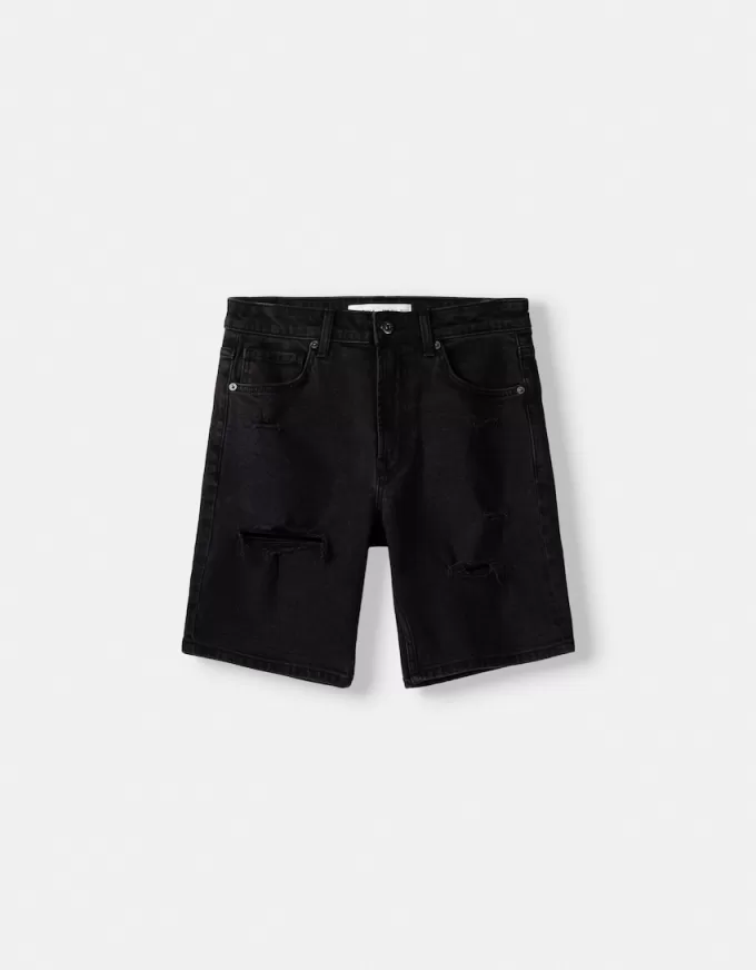 Bermude din denim rupte Bermude din denim rupte