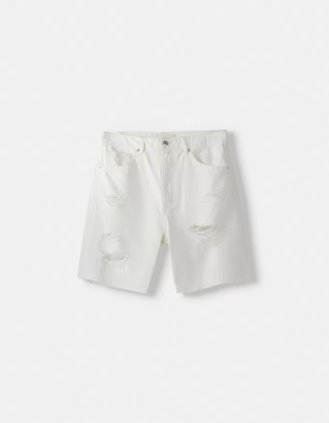 Bermude din denim rupte Bermude din denim rupte