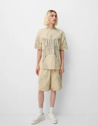 Bermude largi, colorate cu tie-dye