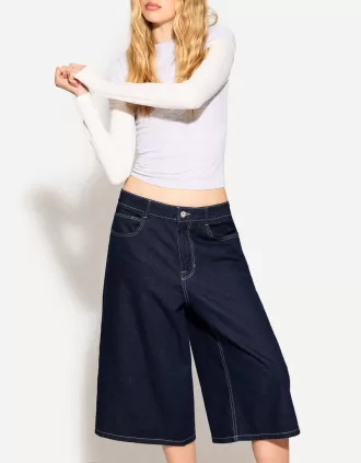 Bermude largi din denim