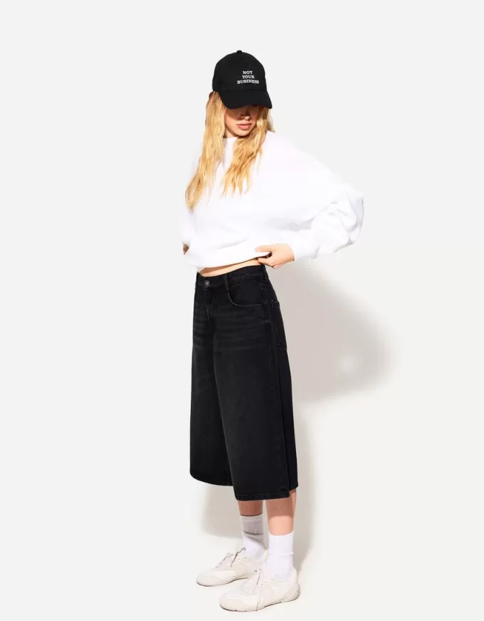 Bermude largi din denim