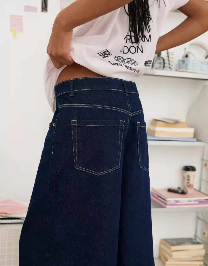 Bermude largi din denim Bermude largi din denim