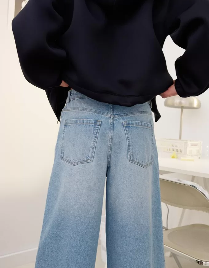 Bermude largi din denim Bermude largi din denim