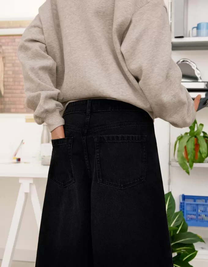 Bermude largi din denim Bermude largi din denim