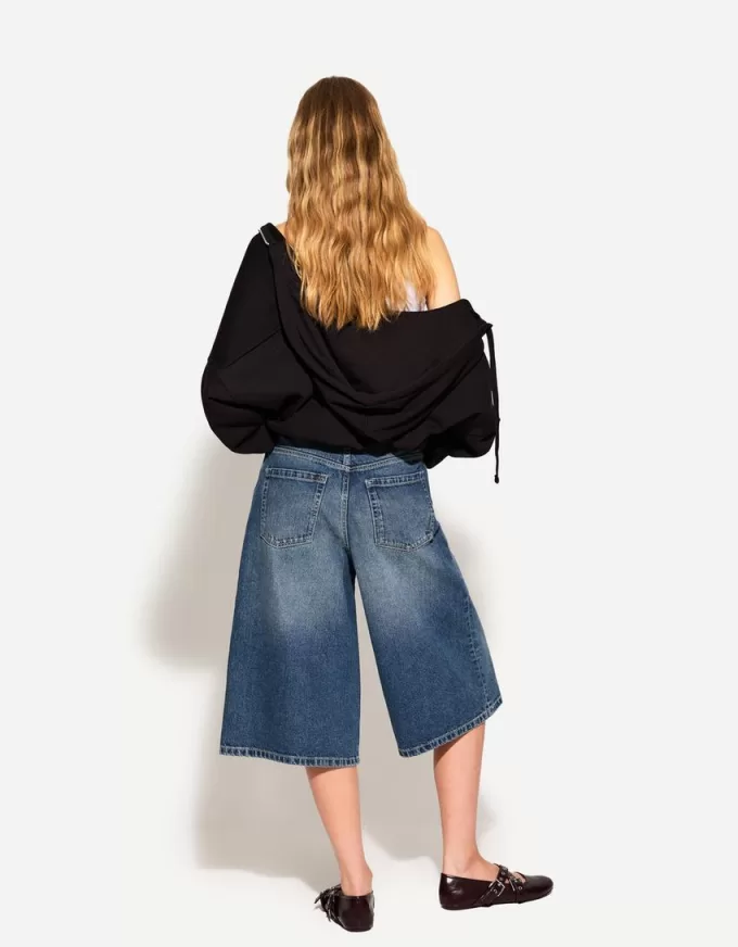 Bermude largi din denim Bermude largi din denim