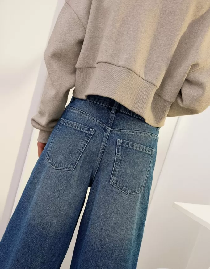 Bermude largi din denim Bermude largi din denim