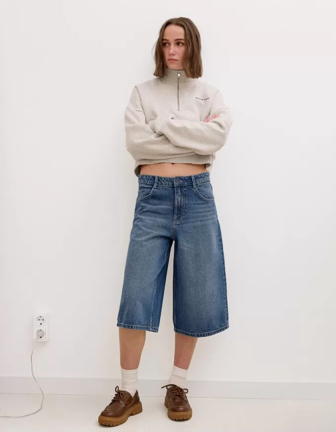 Bermude largi din denim Bermude largi din denim