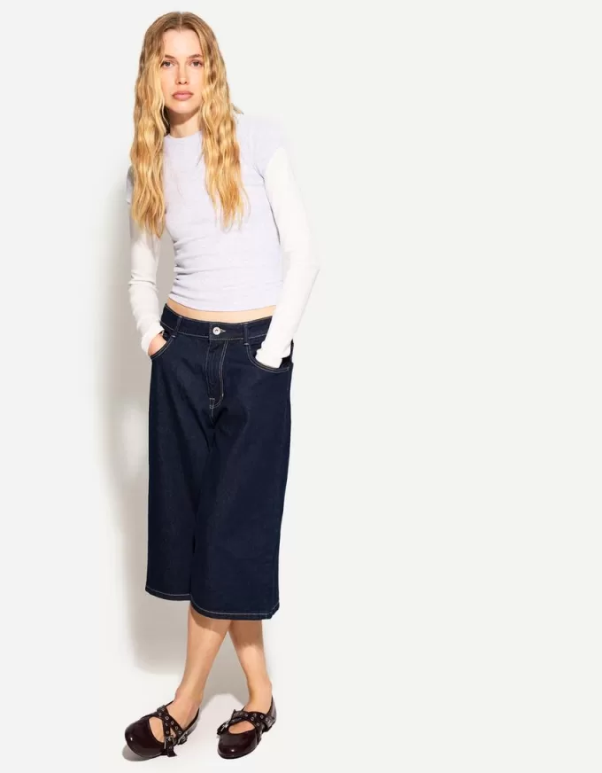 Bermude largi din denim