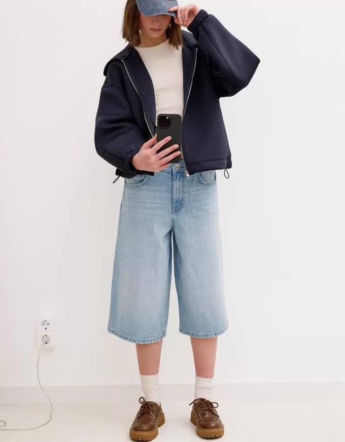 Bermude largi din denim Bermude largi din denim