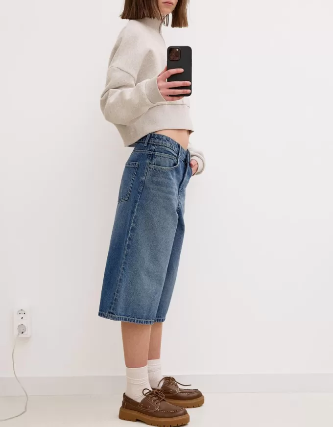 Bermude largi din denim Bermude largi din denim