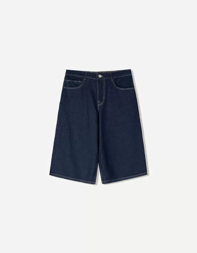 Bermude largi din denim Bermude largi din denim