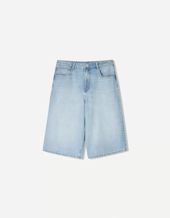 Bermude largi din denim Bermude largi din denim