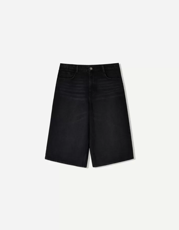 Bermude largi din denim Bermude largi din denim