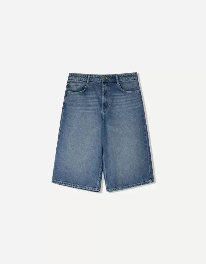 Bermude largi din denim Bermude largi din denim
