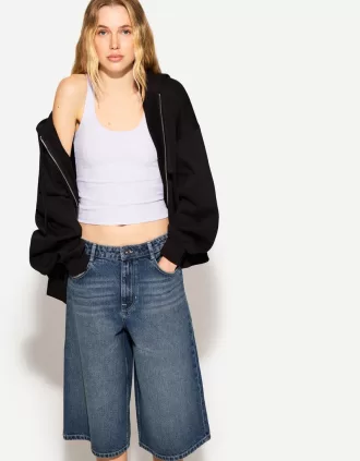 Bermude largi din denim