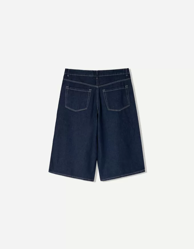 Bermude largi din denim