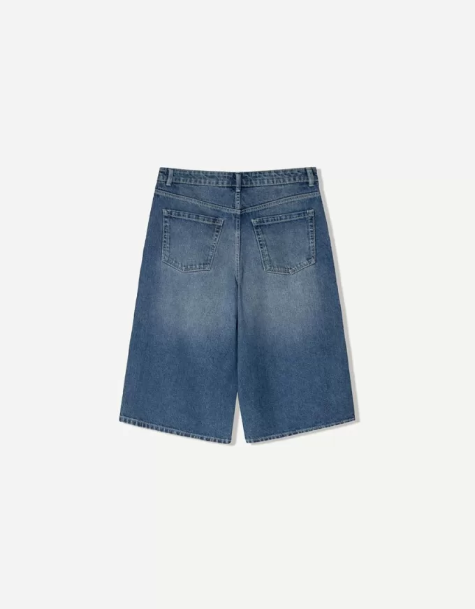Bermude largi din denim Bermude largi din denim