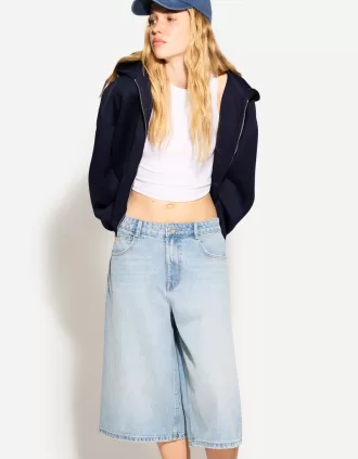 Bermude largi din denim