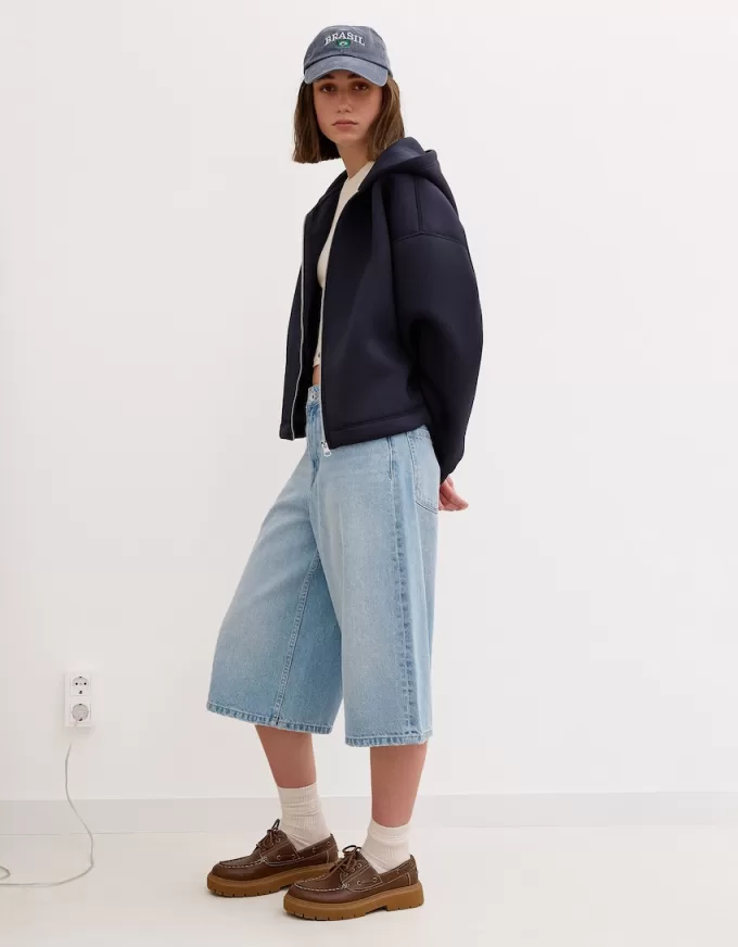 Bermude largi din denim Bermude largi din denim