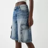 Bermude largi din denim cargo Bermude largi din denim cargo