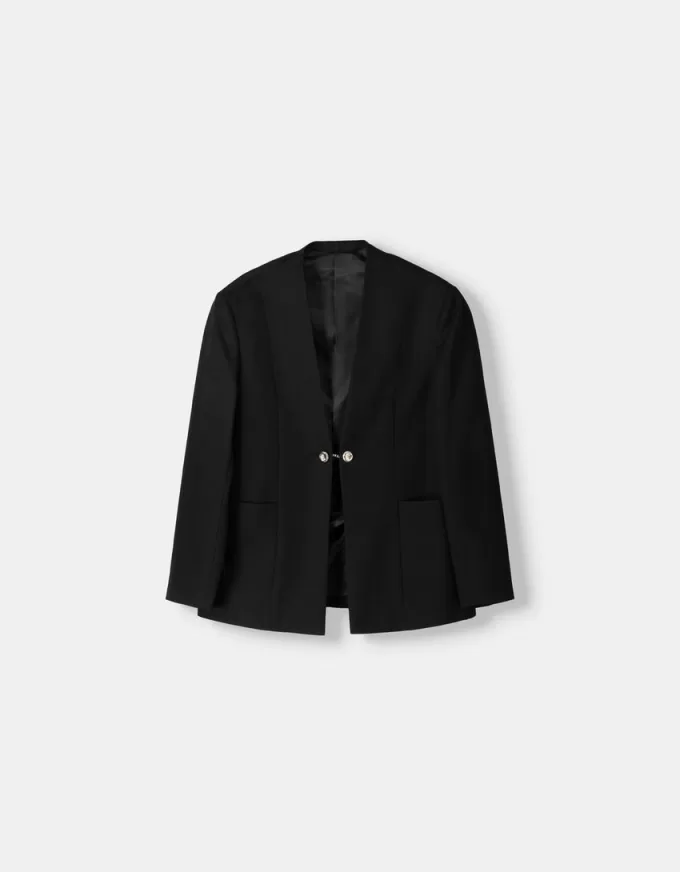 Blazer cu detalii nasturi Blazer cu detalii nasturi