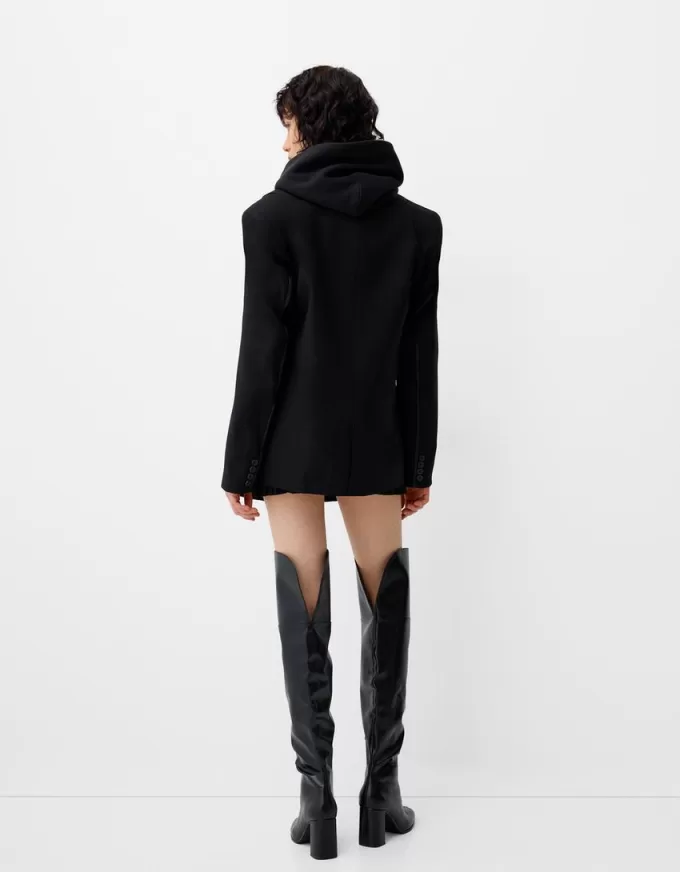 Blazer de costum oversize din satin Blazer de costum oversize din satin