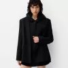 Blazer de costum oversize din satin Blazer de costum oversize din satin