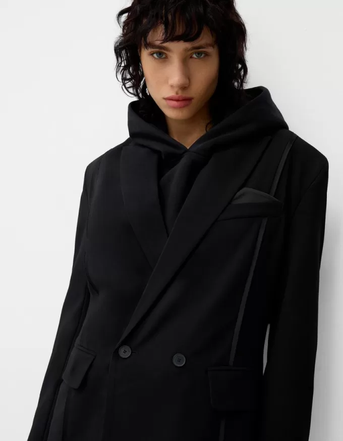 Blazer de costum oversize din satin Blazer de costum oversize din satin