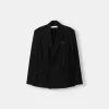 Blazer de costum oversize din satin Blazer de costum oversize din satin