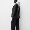 Blazer din imitatie de piele Blazer din imitatie de piele