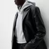 Blazer din imitatie de piele Blazer din imitatie de piele