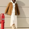 Blazer din piele intoarsa artificiala