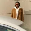 Blazer din piele intoarsa artificiala