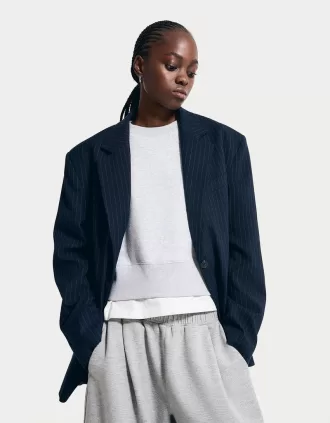 Blazer oversize cu dungi