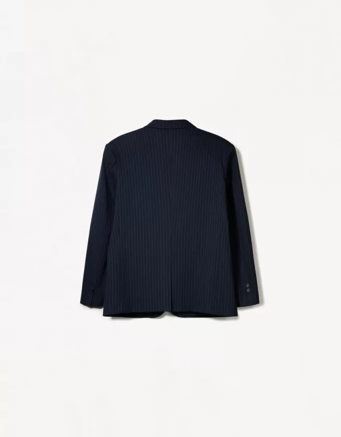 Blazer oversize cu dungi