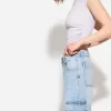 Blugi cargo cu picioare drepte Blugi cargo cu picioare drepte