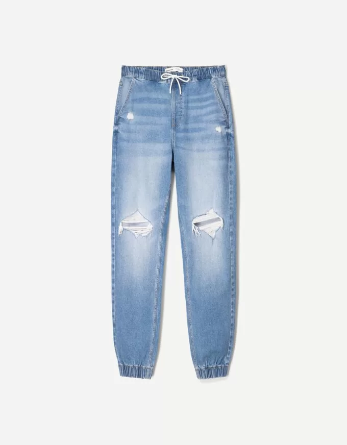 Blugi jogger rupți Blugi jogger rupți