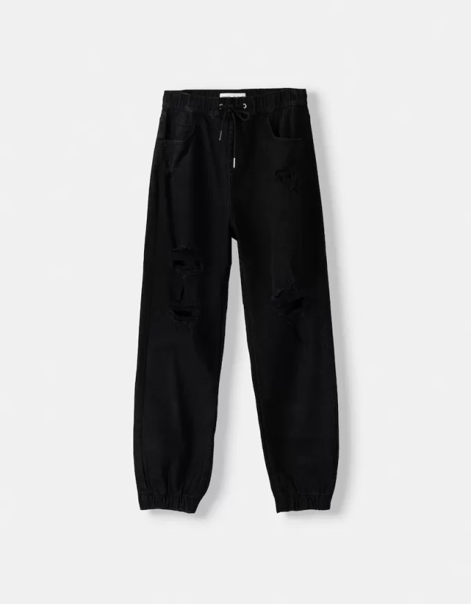 Blugi jogger rupți Blugi jogger rupți