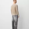 Blugi largi cu franjuri Blugi largi cu franjuri