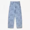 Blugi largi din jacquard Blugi largi din jacquard