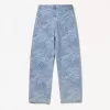 Blugi largi din jacquard Blugi largi din jacquard