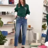 Blugi mom cu talie mare, cu talie relaxată Blugi mom cu talie mare, cu talie relaxată