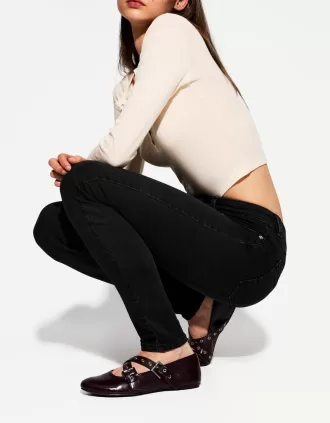 Blugi skinny cu talie joasă